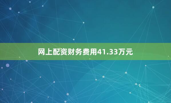 网上配资财务费用41.33万元